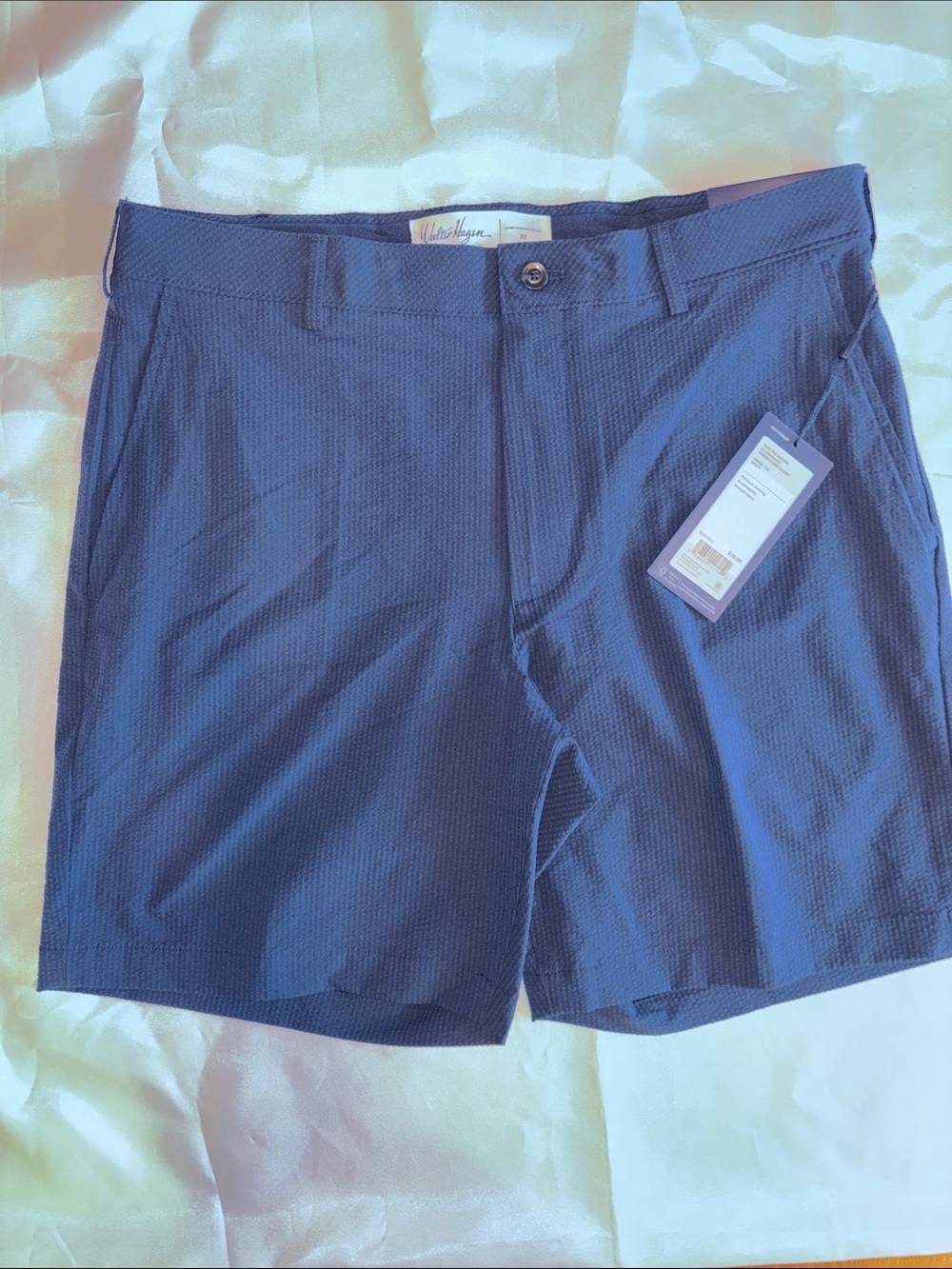 Walter Hagen Navy Textured Performance Shorts